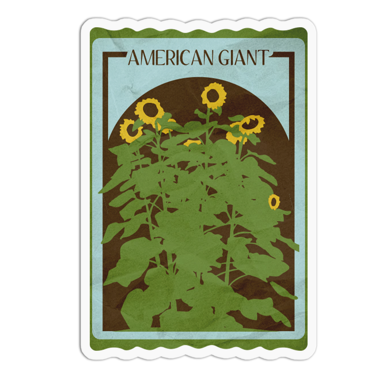 American Giant Sunflower Packet Packet Sticker