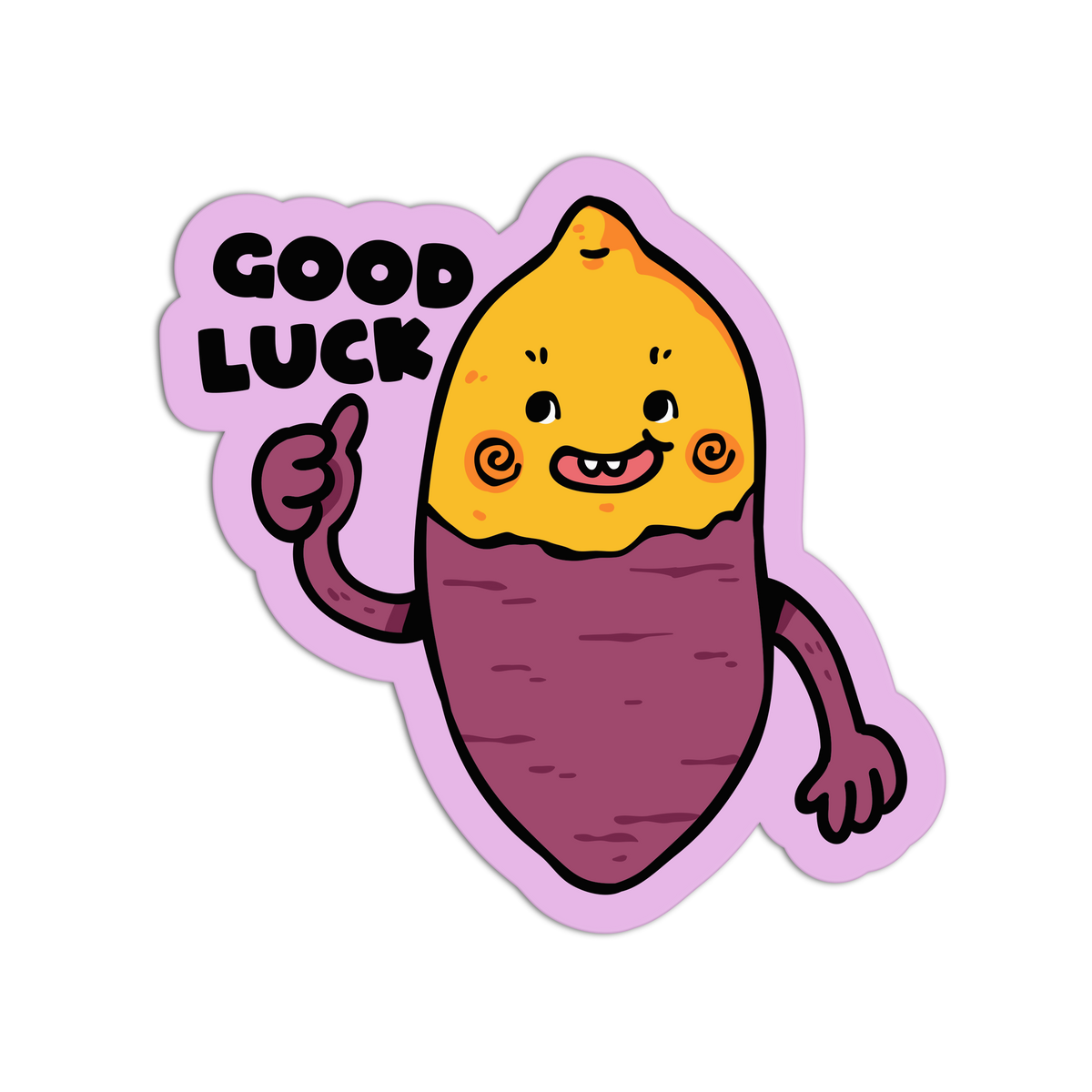 Good Luck Thumbs - Sweet Potato Sticker