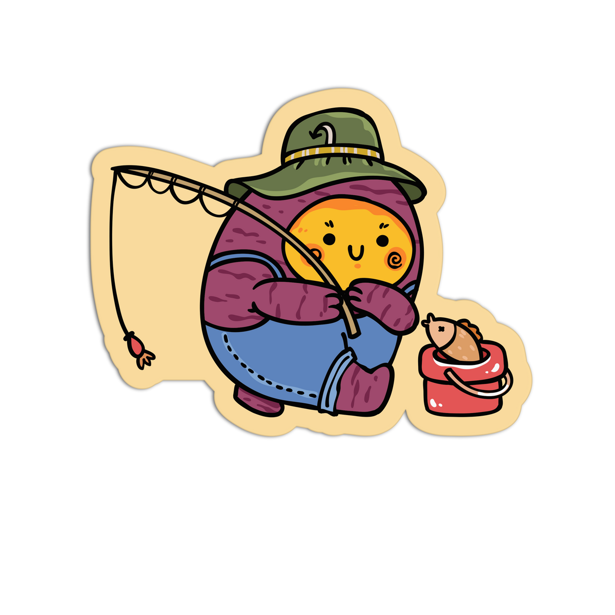 Fishing Outdoor - Sweet Potato Sticker
