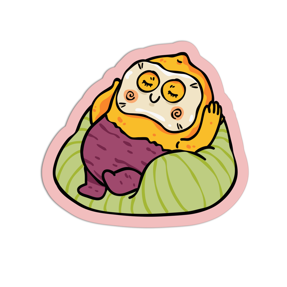 Sleeping Cabbage - Sweet Potato Sticker