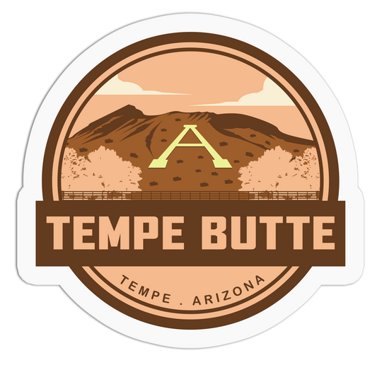 Tempe Butte - Travel Series Tempe Sticker - The Stkr Store