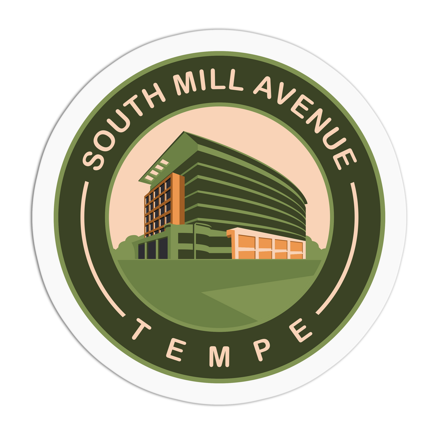 South Mill Avenue - Travel Series Tempe Sticker - The Stkr Store