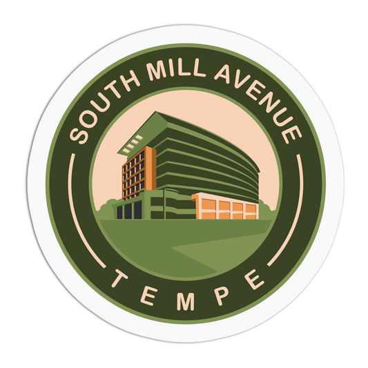 South Mill Avenue - Travel Series Tempe Sticker - The Stkr Store