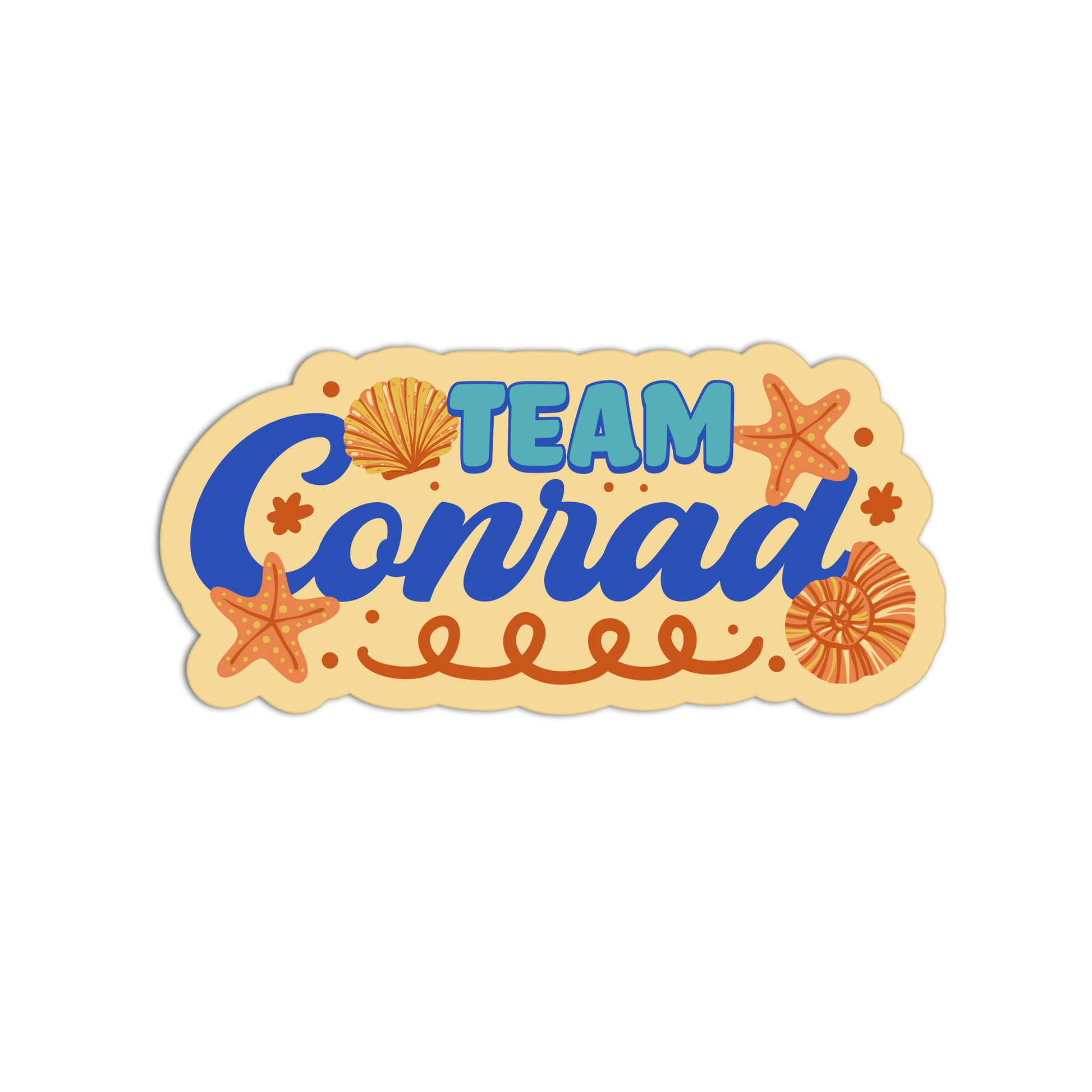 Team Conrad I Turned Pretty Textured Stickers