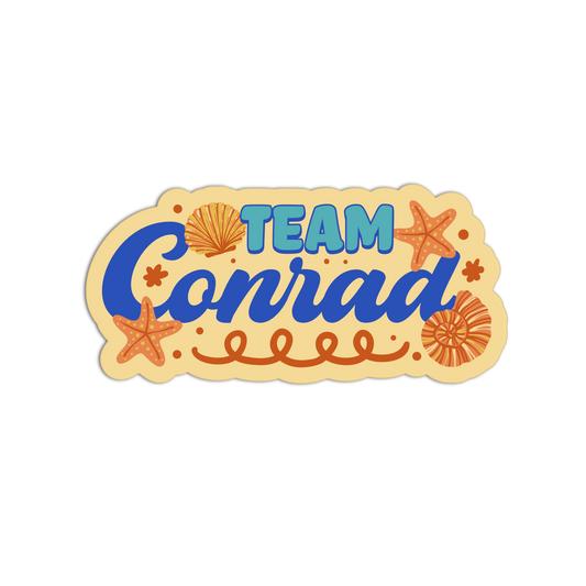 Team Conrad I Turned Pretty Textured Stickers