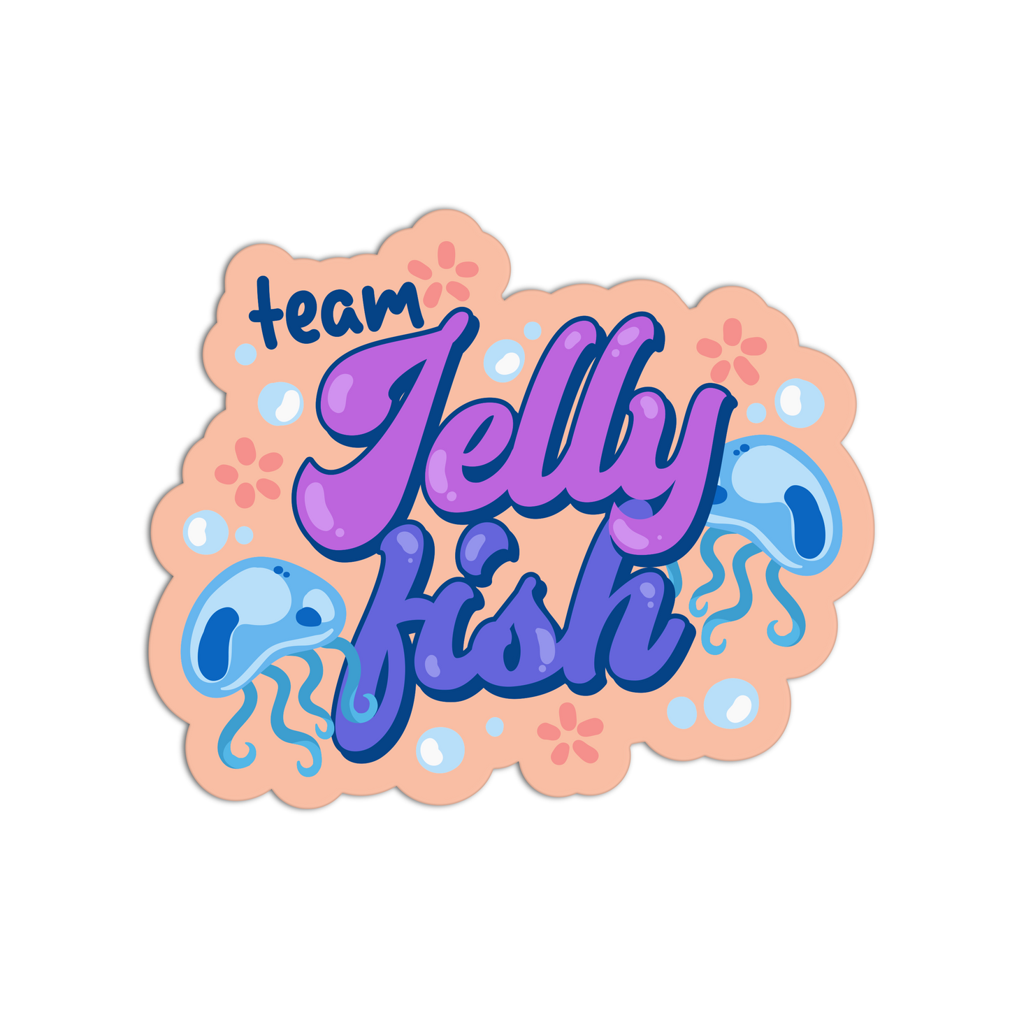 Team Jelly Fish I Turned Pretty Textured Stickers