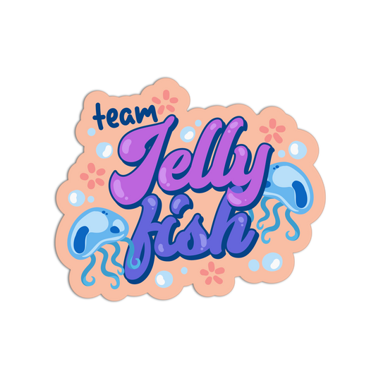 Team Jelly Fish I Turned Pretty Textured Stickers