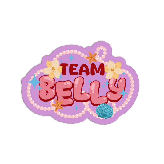 Team Belly I Turned Pretty Textured Stickers