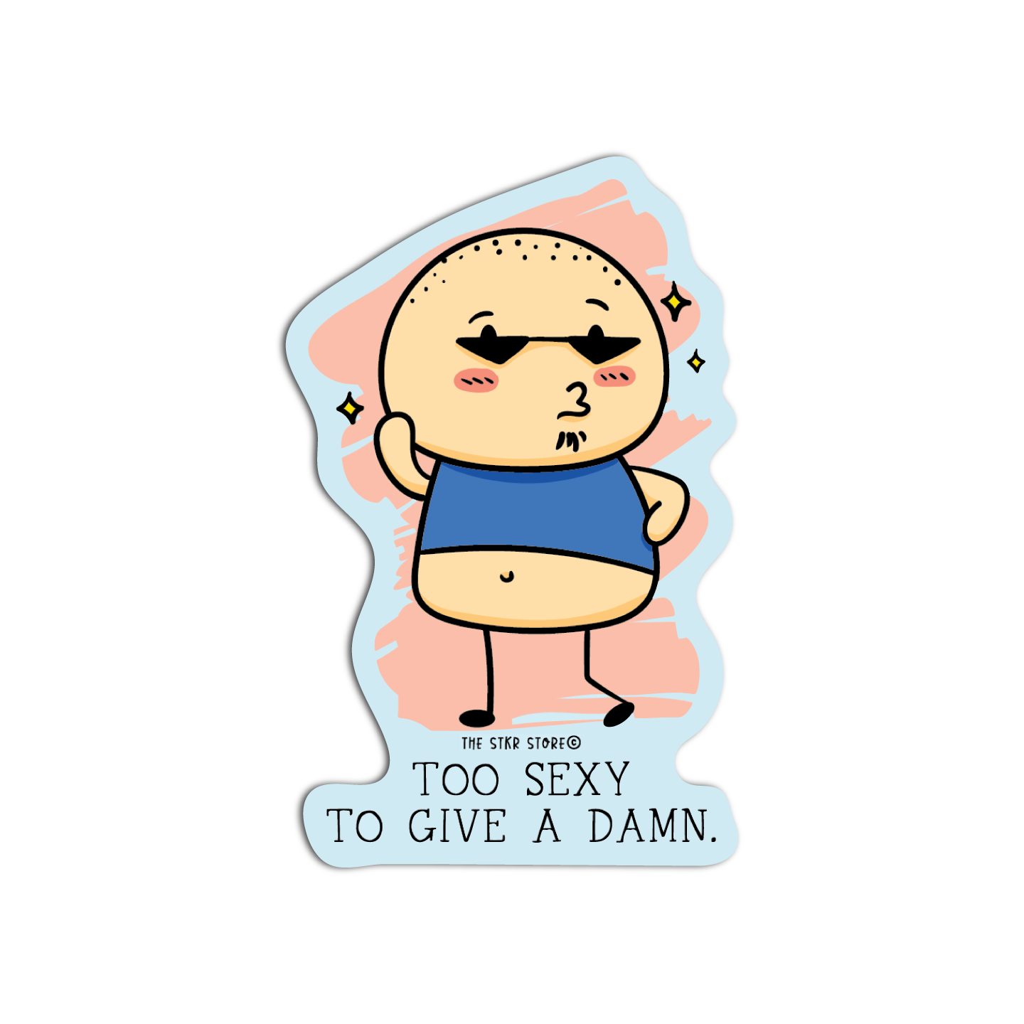 Too Sexy to Give a Damn Sean Potato Funny Sticker