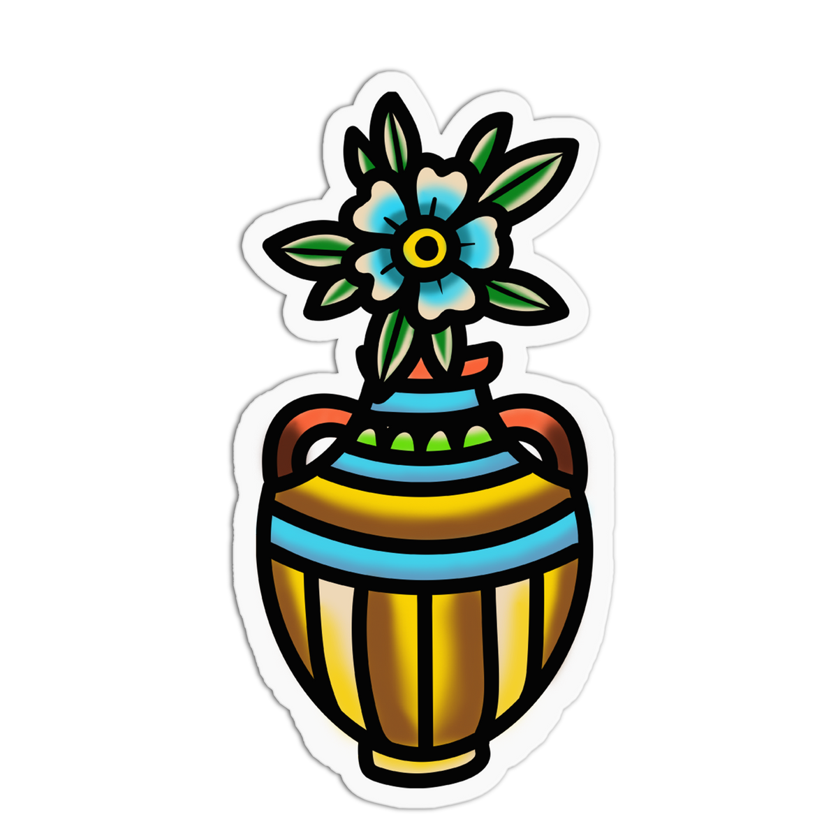 Decorative Urn - Traditional Tattoo Sticker