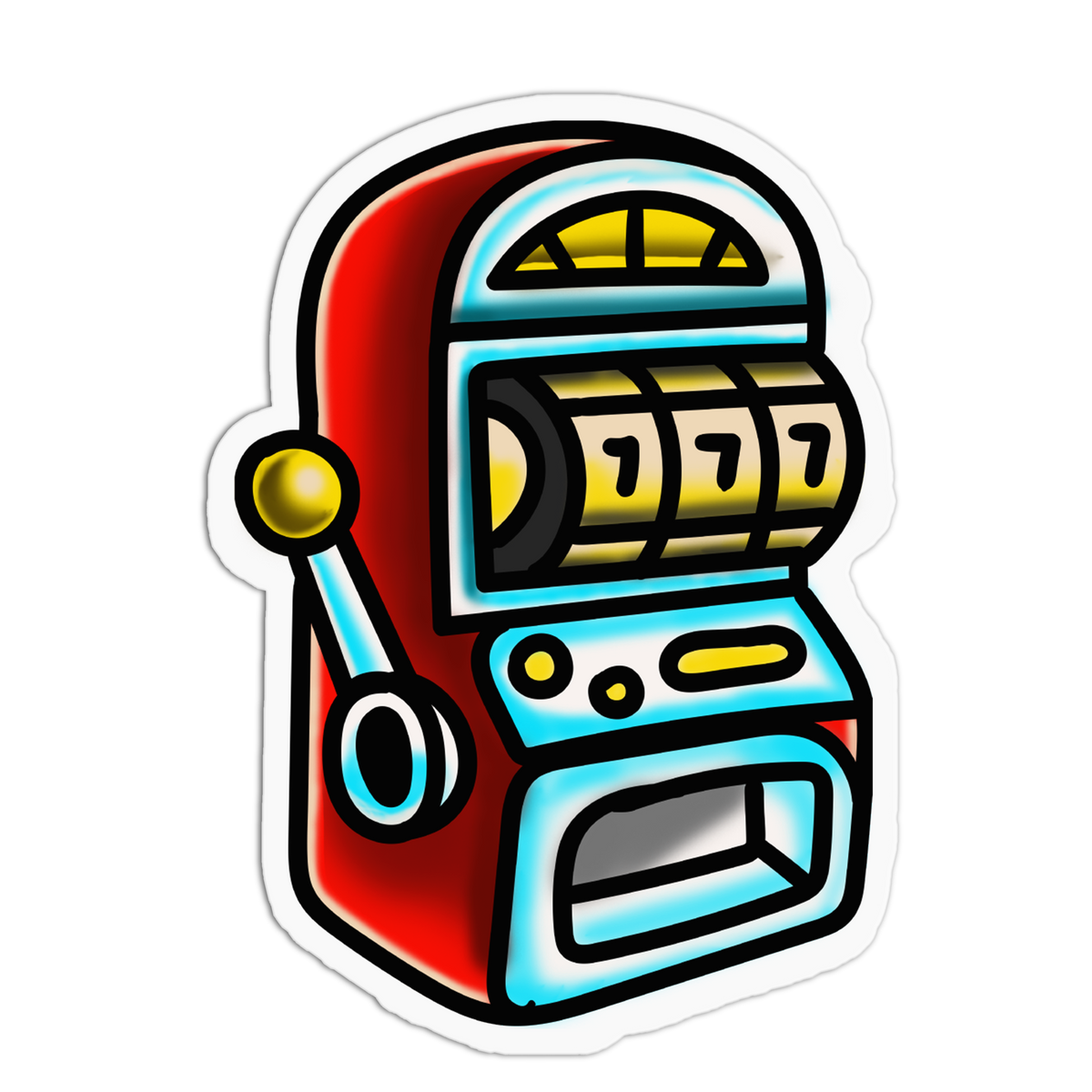Slot Machine - Traditional Tattoo Sticker