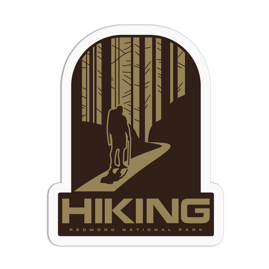 Hiking Travel Series Redwood Stickers