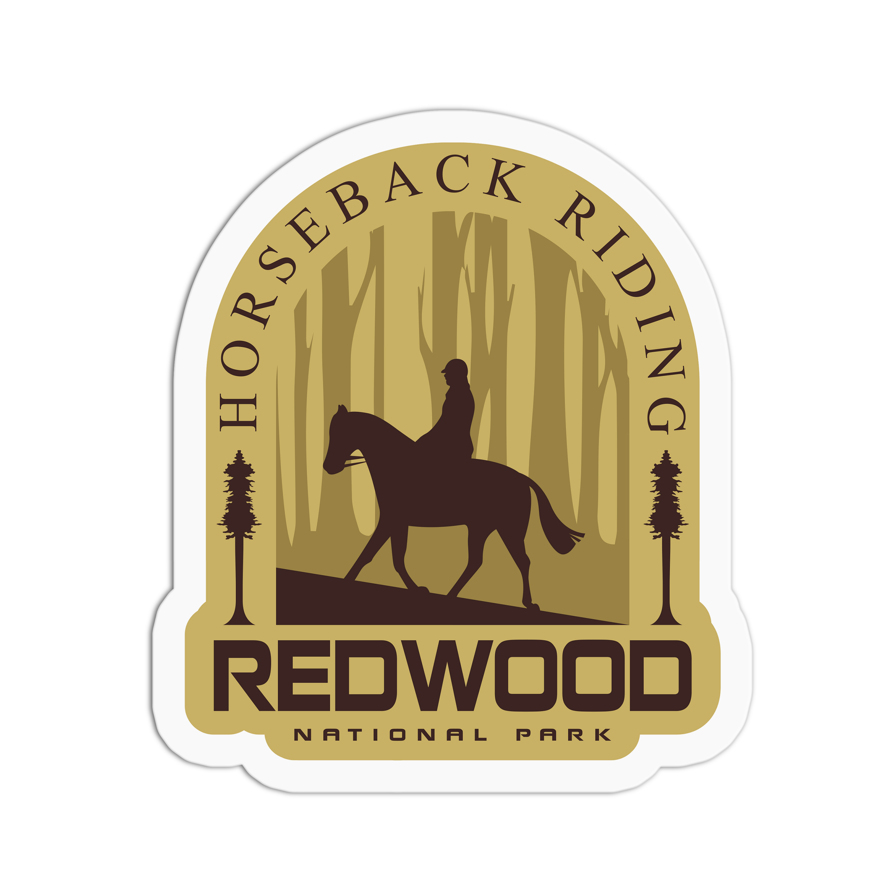 Horseback Riding Travel Series Redwood Stickers – The Stkr Store