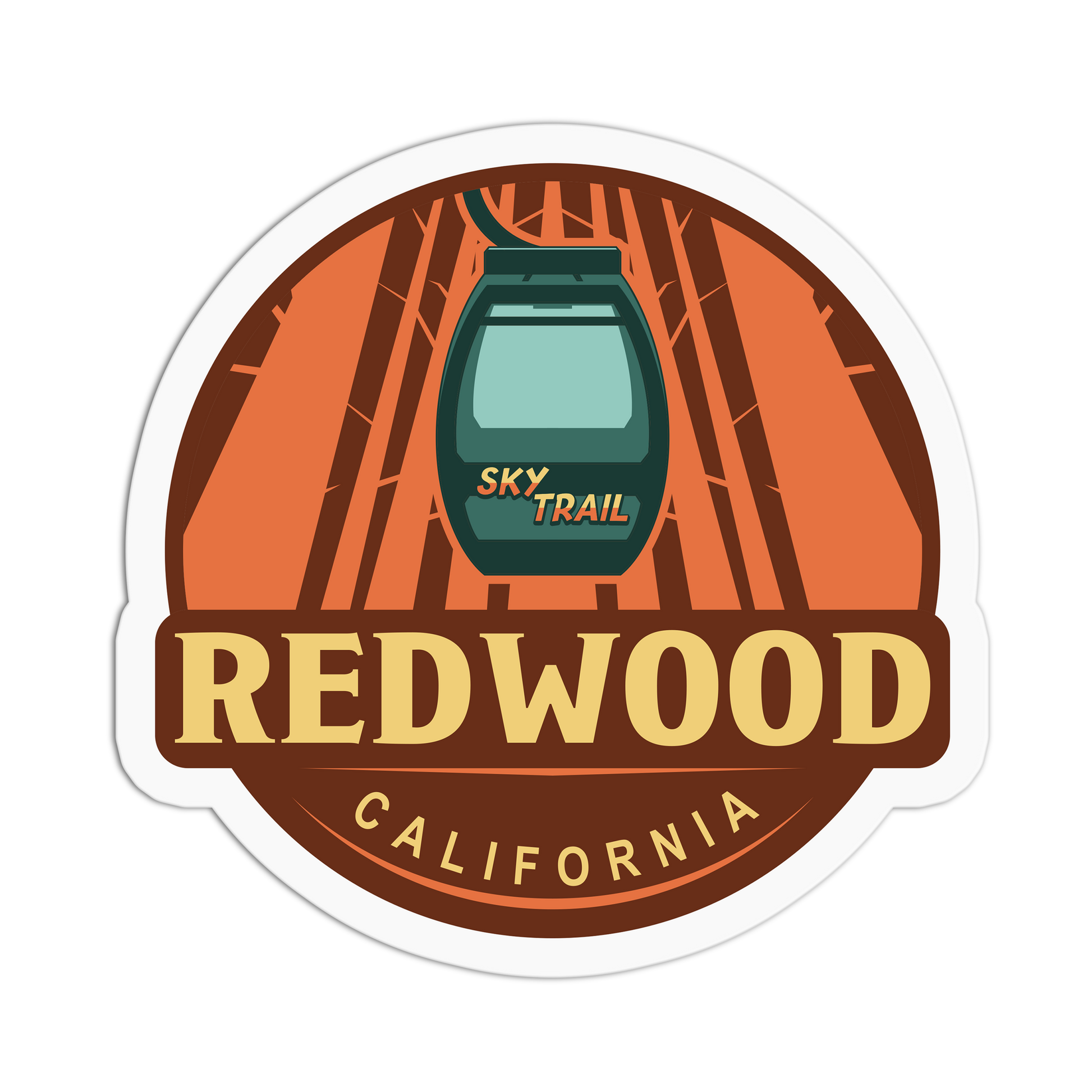 Redwood California Travel Series Redwood Stickers