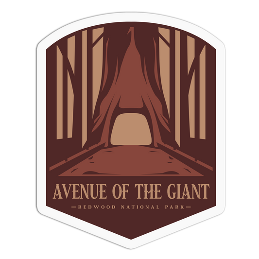 Avenue Of The Giant Travel Series Redwood Stickers