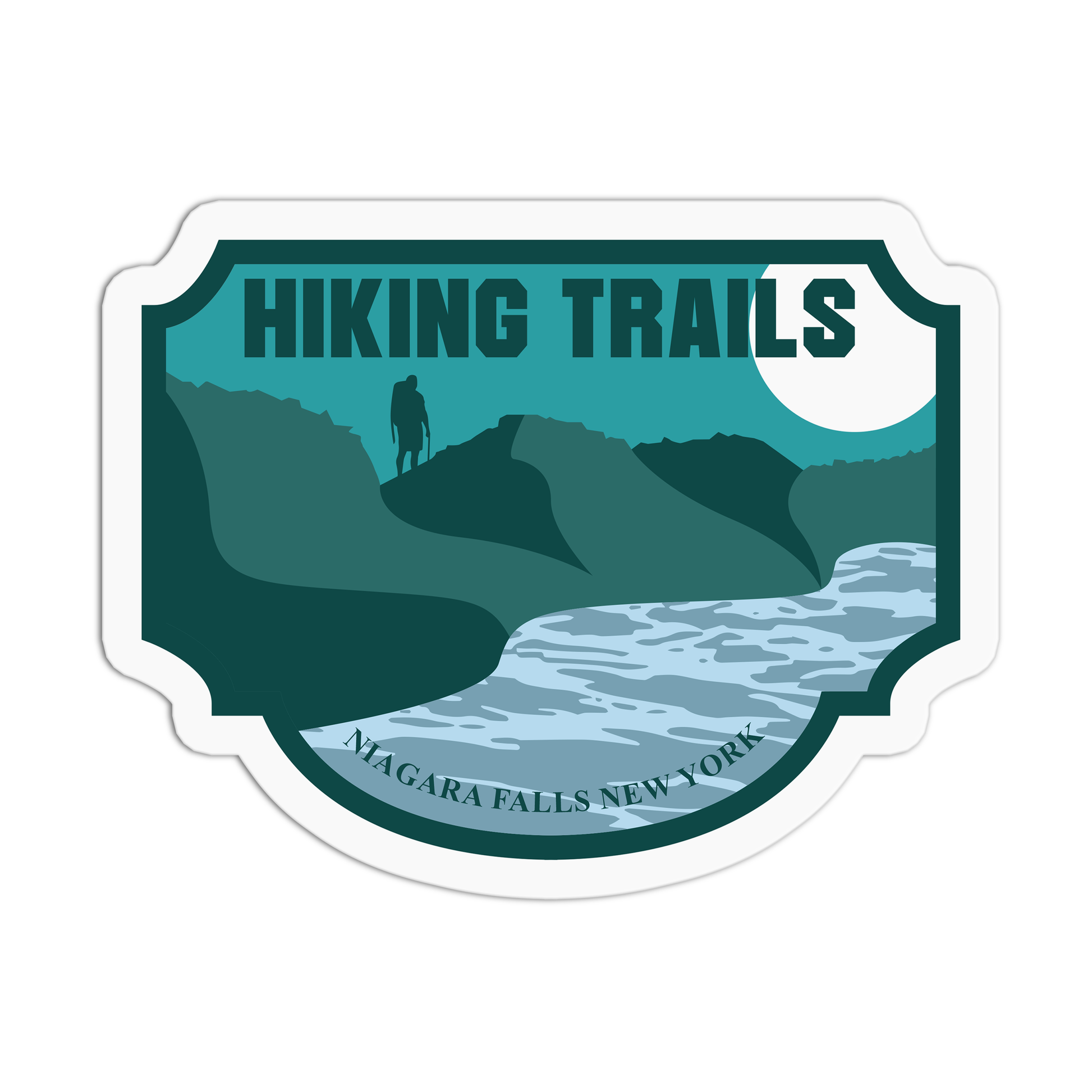 Hiking Trails Travel Series_Niagara Falls Stickers