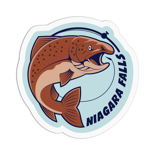 Fish Travel Series Niagara Falls Stickers