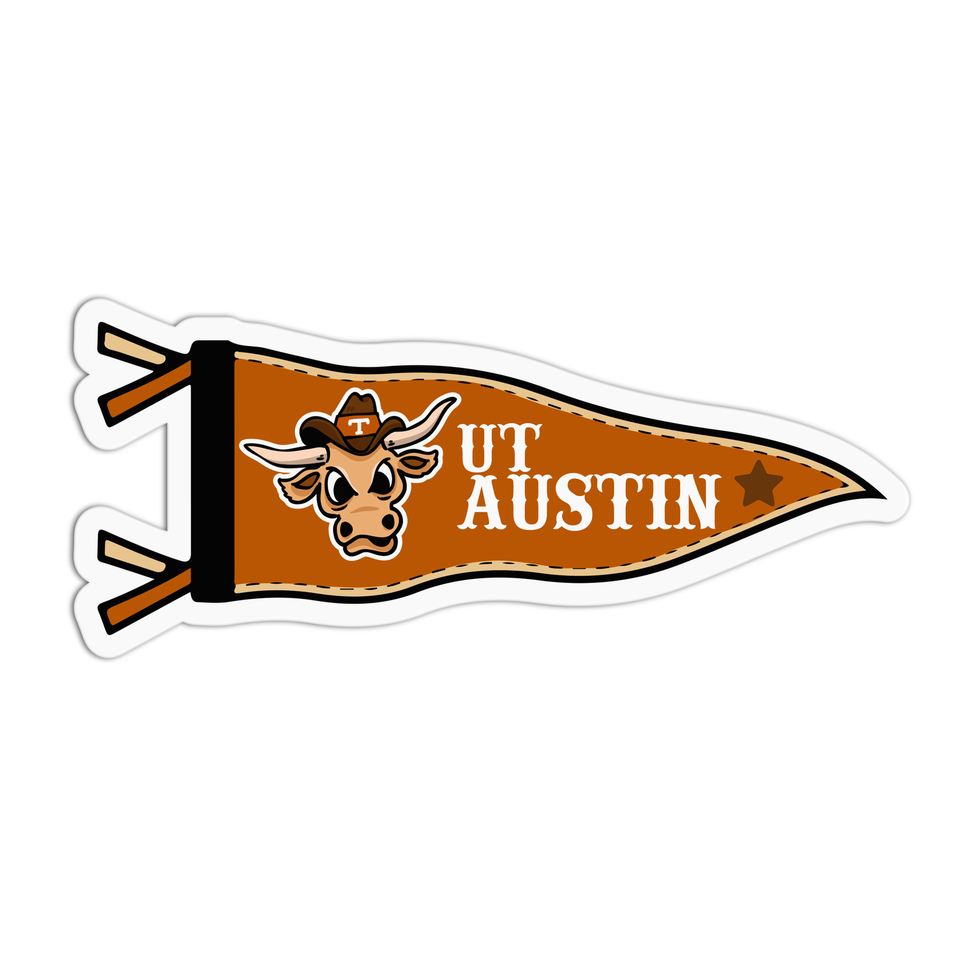 UT AUSTIN University Flag Sticker