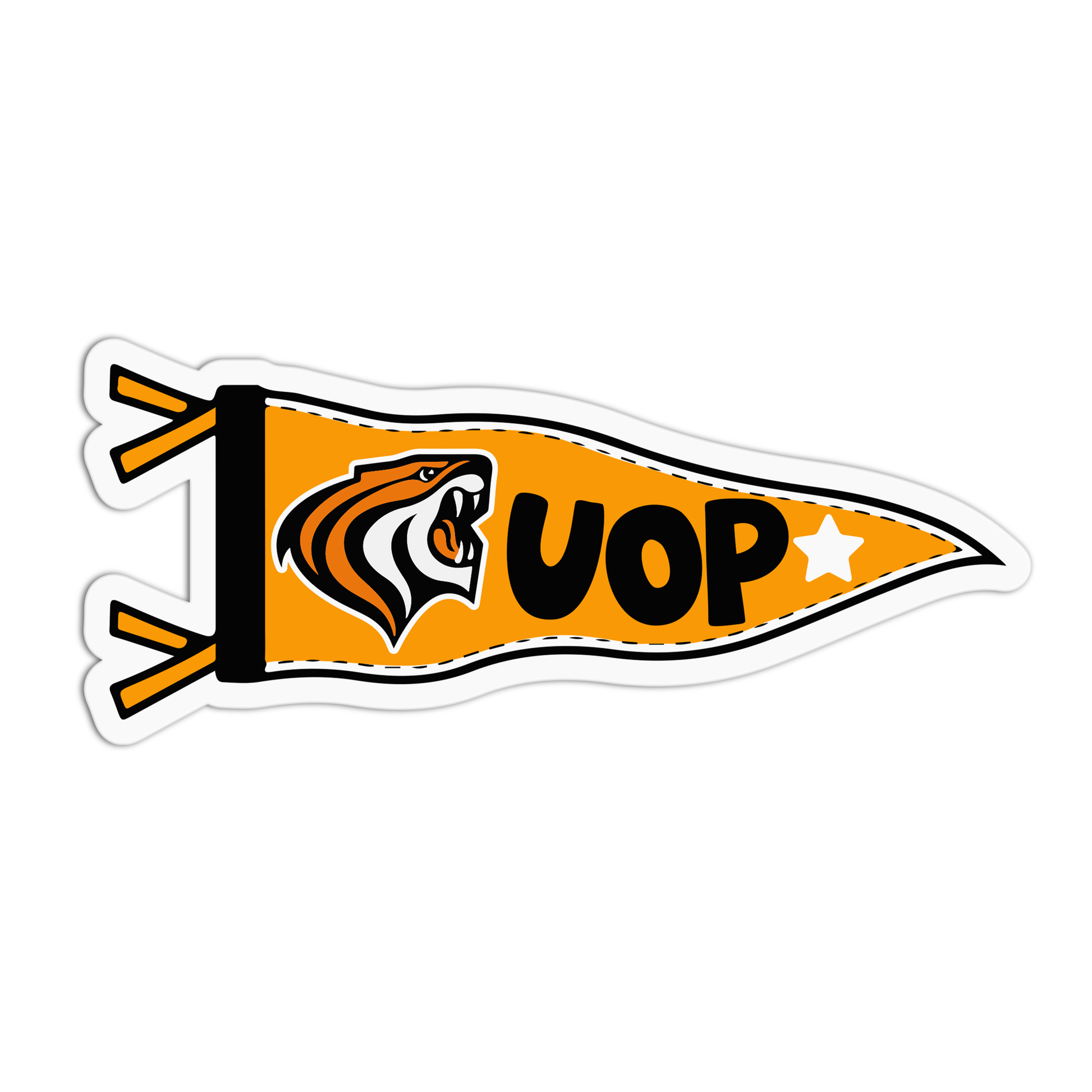 UOP University Flag Sticker