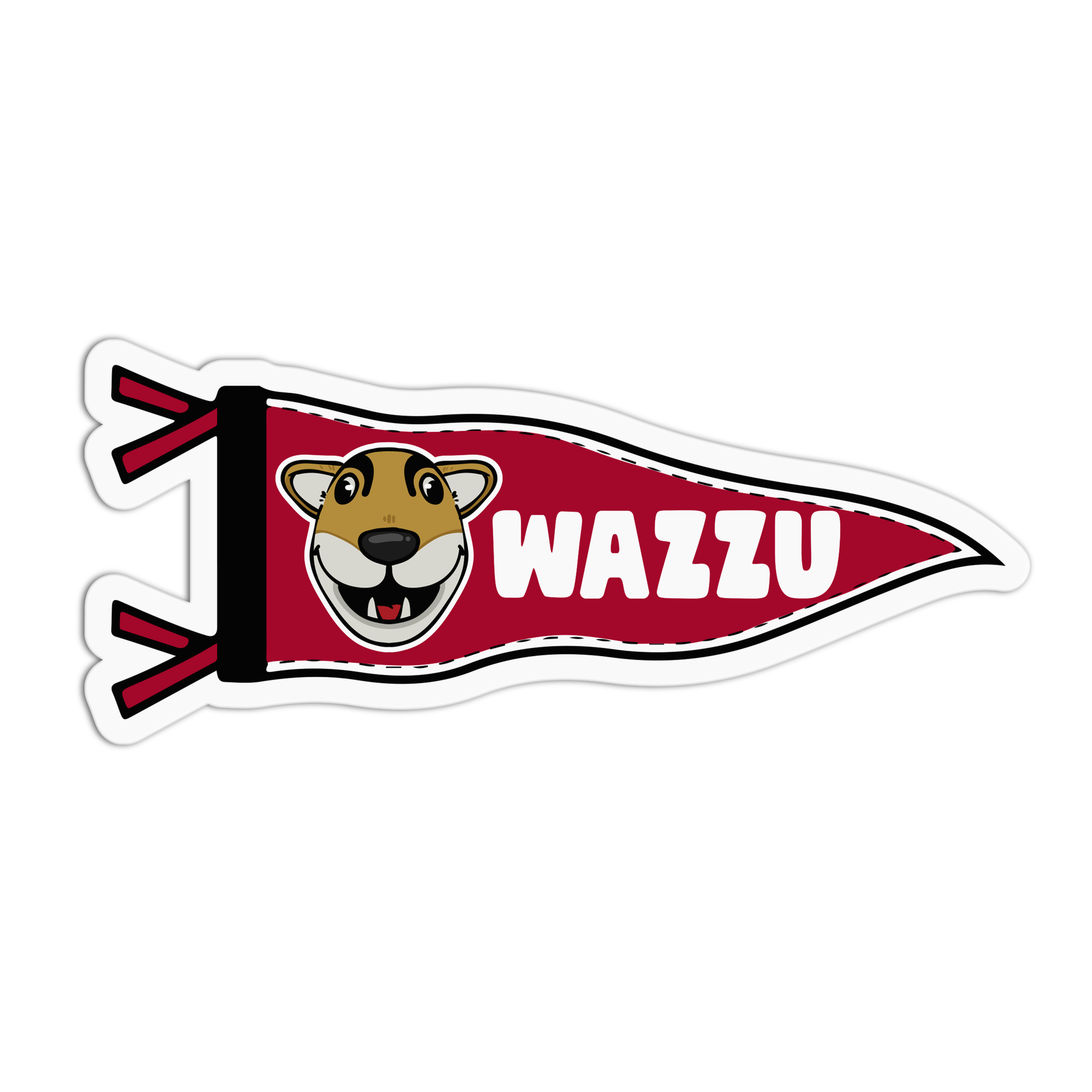 Washington State University (Wazzu) Flag Sticker