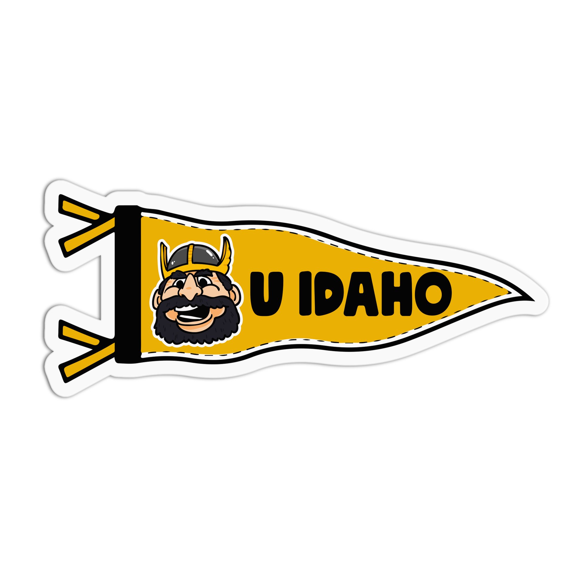 U IDAHO University Flag Sticker