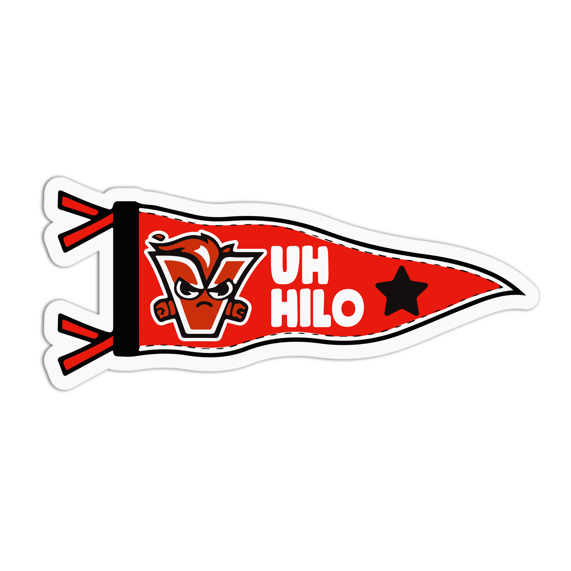 UH HILO University Flag Sticker