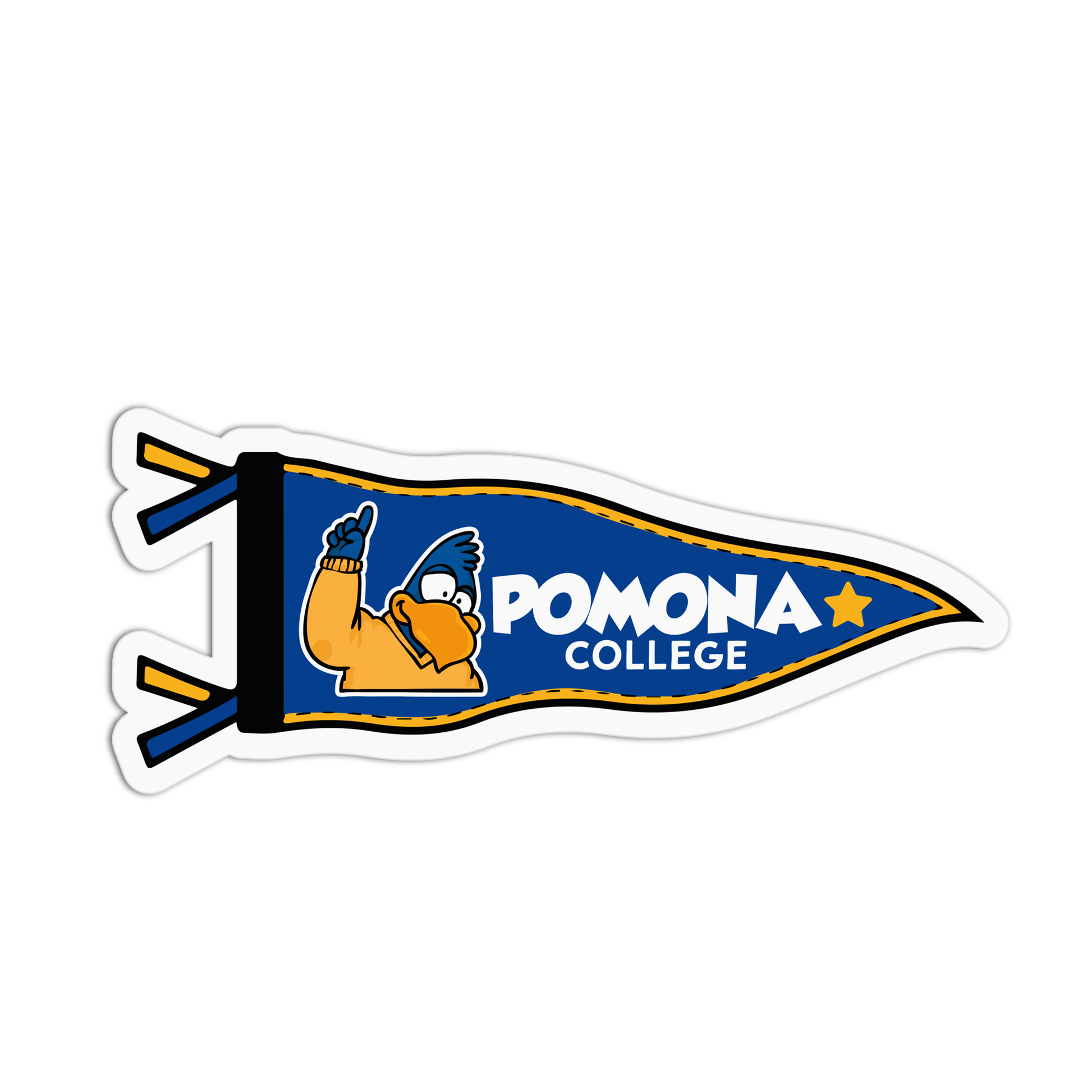 POMONA COLLEGE University Flag Sticker