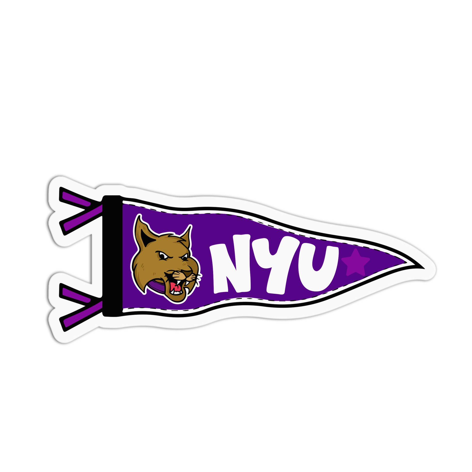 NYU University Flag Sticker