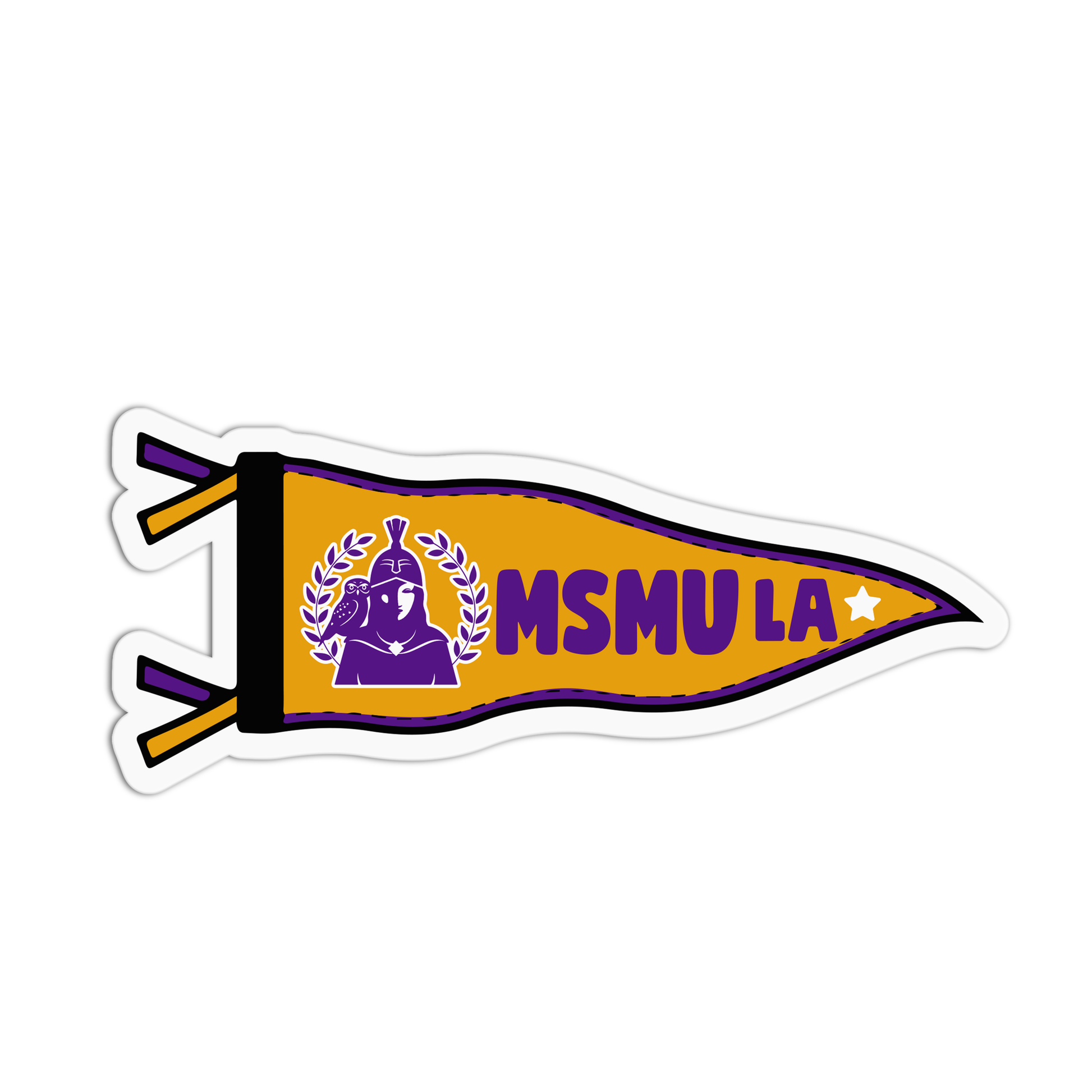 MSMU LA University Flag Sticker