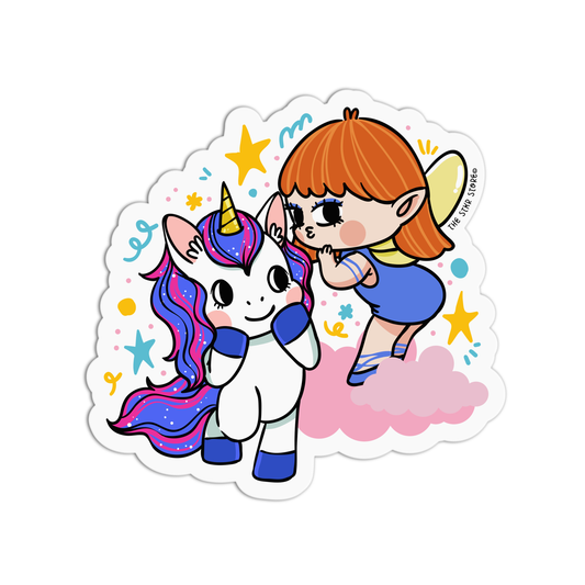 Gossiping Unicorns And Fairies Stickers