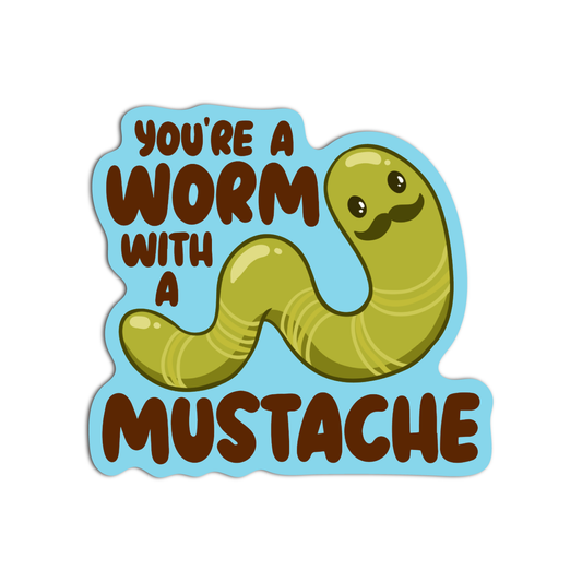 You are a worm with a Mustache Vanderpump Rules Sticker