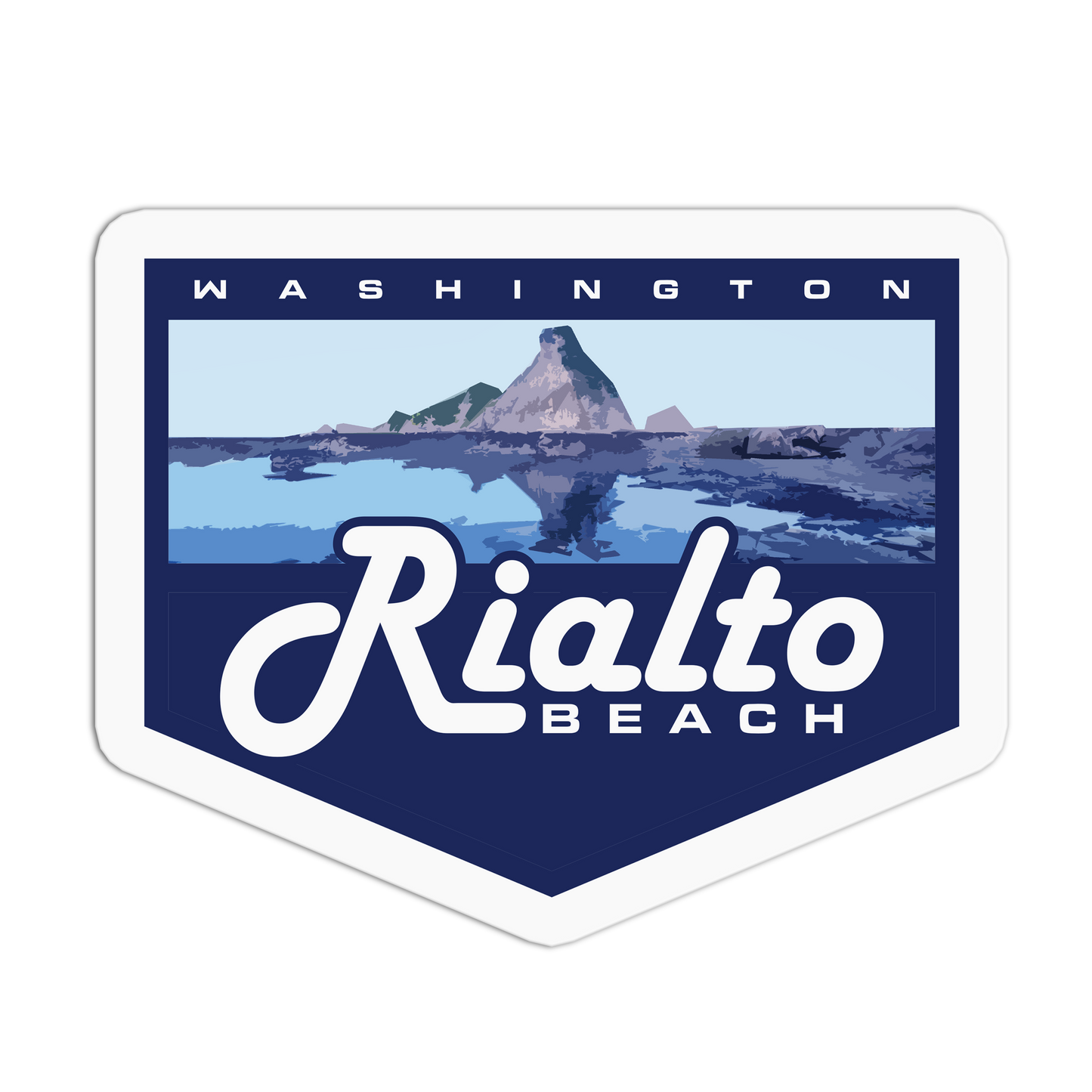 Rialto Beach - Travel Series Washington Sticker - The Stkr Store