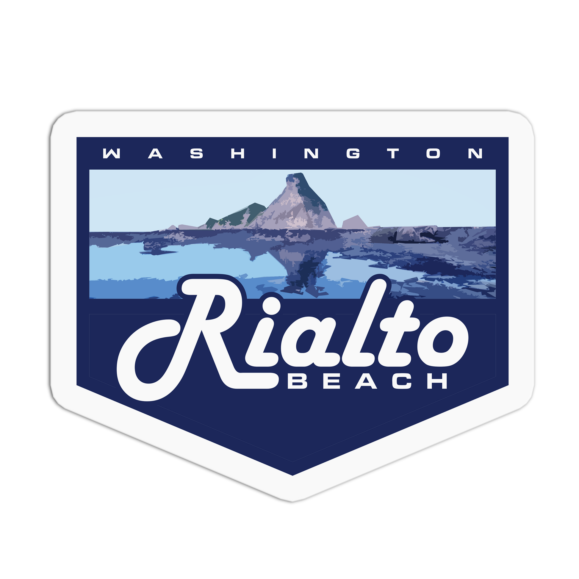 Rialto Beach - Travel Series Washington Sticker - The Stkr Store