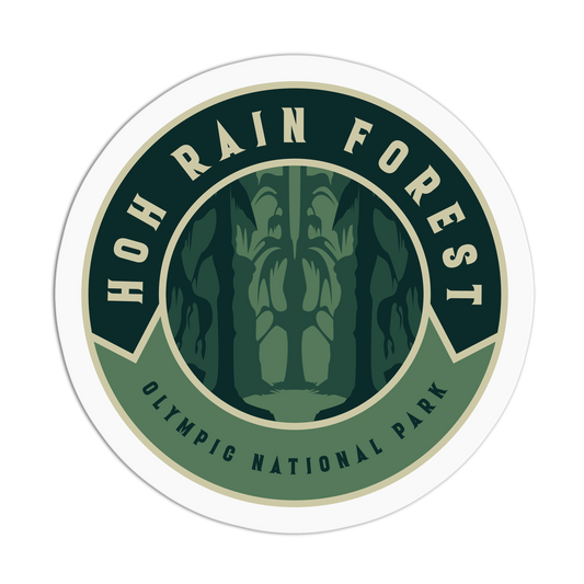 Hoh Rain Forest - Travel Series Washington Sticker - The Stkr Store