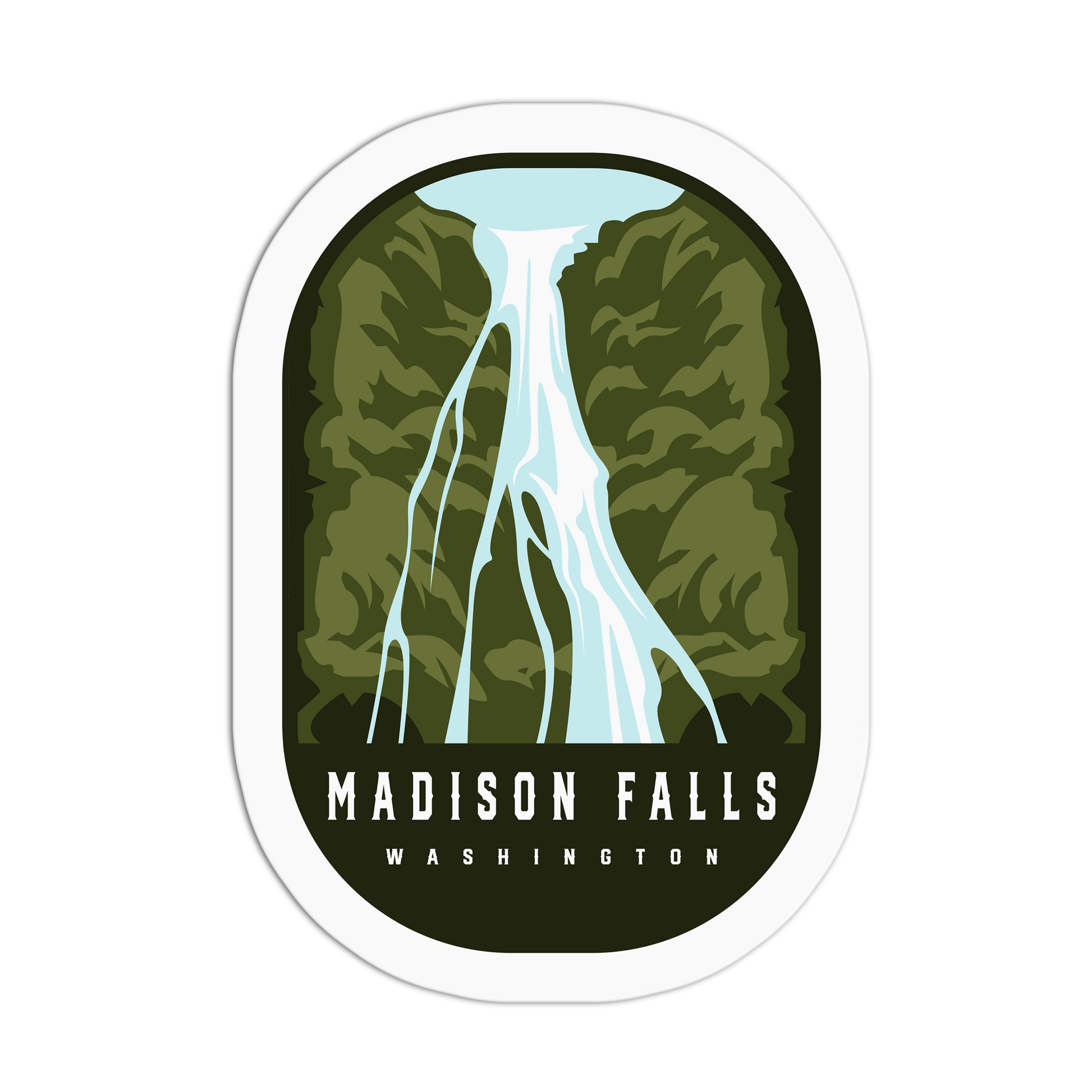 Madison Falls Washington - Travel Series Washington Sticker - The Stkr Store