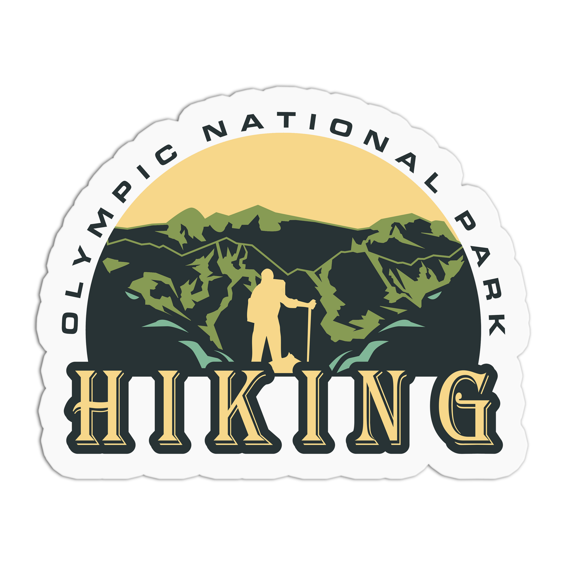 Olympic National Park Hiking - Travel Series Washington Sticker - The Stkr Store