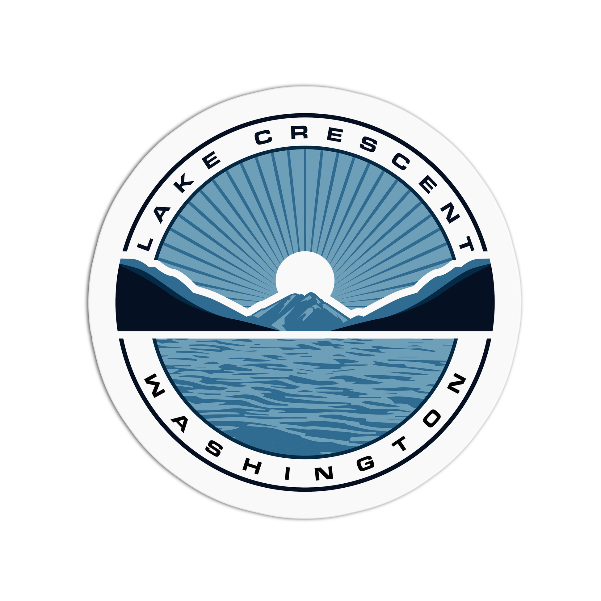 Lake Crescent - Travel Series Washington Sticker - The Stkr Store