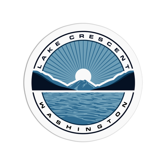 Lake Crescent - Travel Series Washington Sticker - The Stkr Store