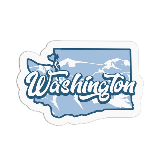 Washington State Silhouette - Travel Series Washington Sticker - The Stkr Store