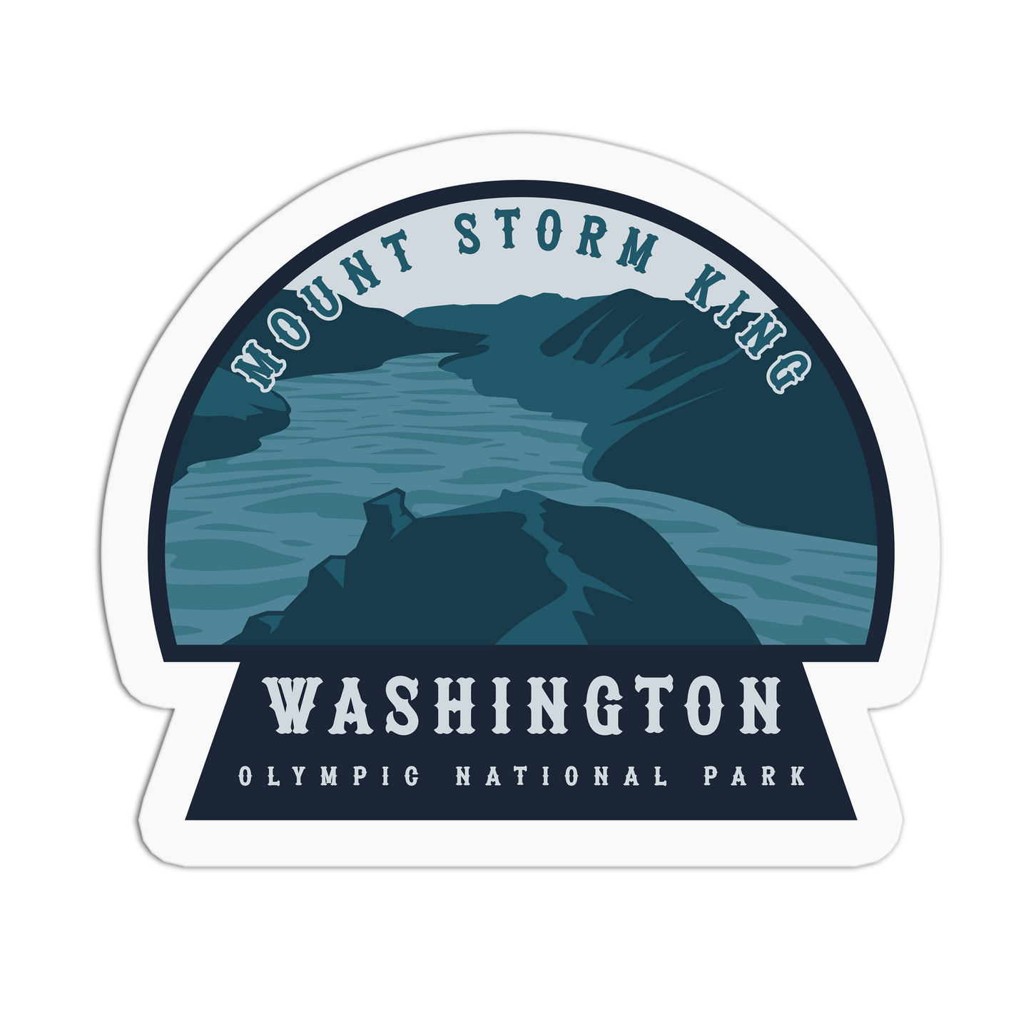 Mount Storm King - Travel Series Washington Sticker - The Stkr Store