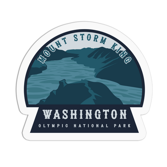 Mount Storm King - Travel Series Washington Sticker - The Stkr Store