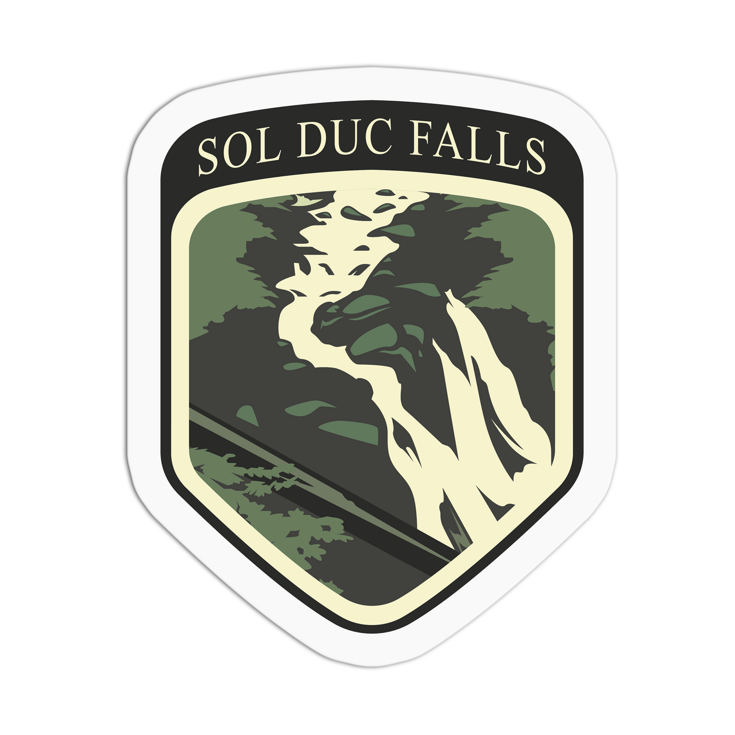 Sol Duc Falls - Travel Series Washington Sticker - The Stkr Store
