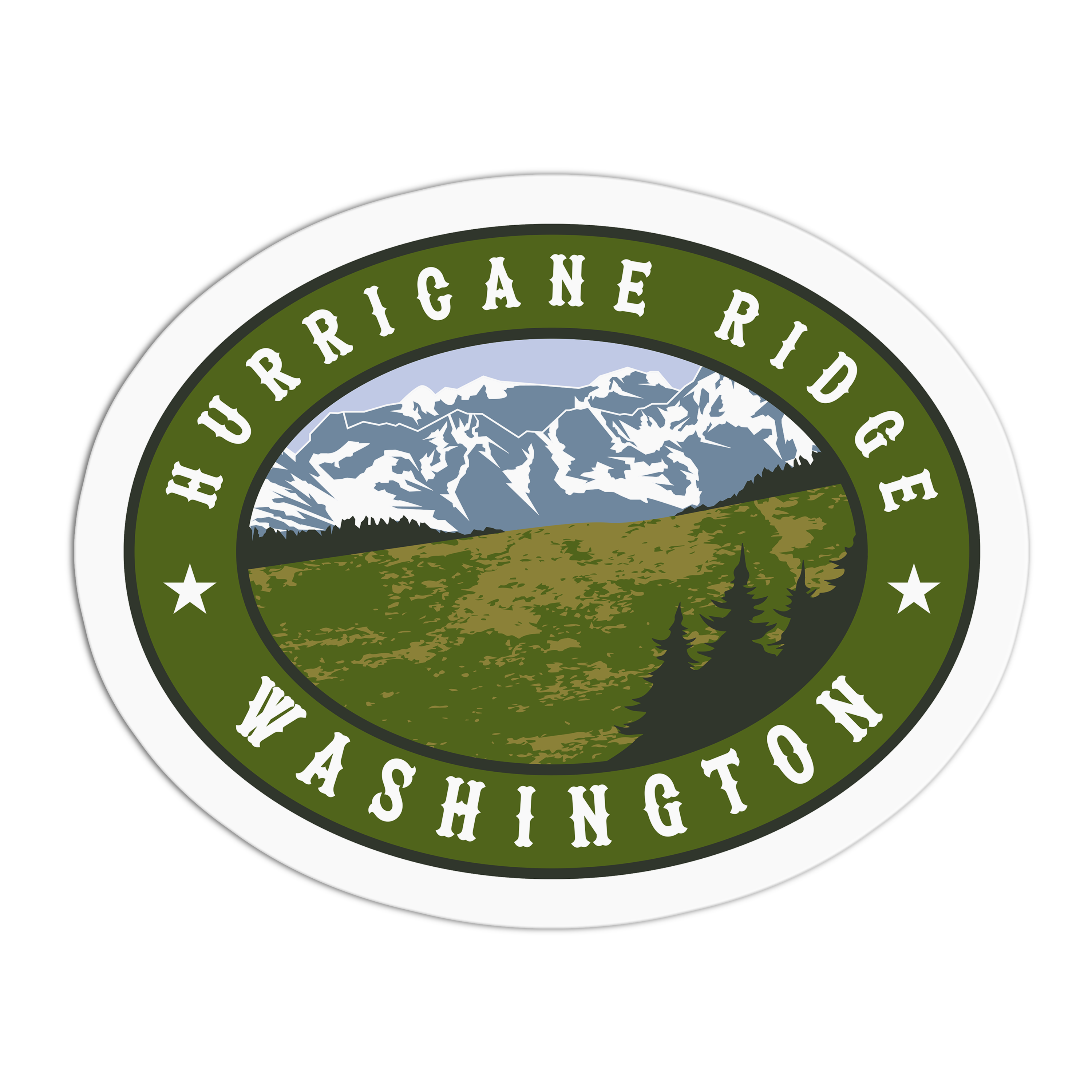 Hurricane Ridge - Travel Series Washington Sticker – The Stkr Store