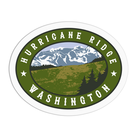 Hurricane Ridge - Travel Series Washington Sticker - The Stkr Store