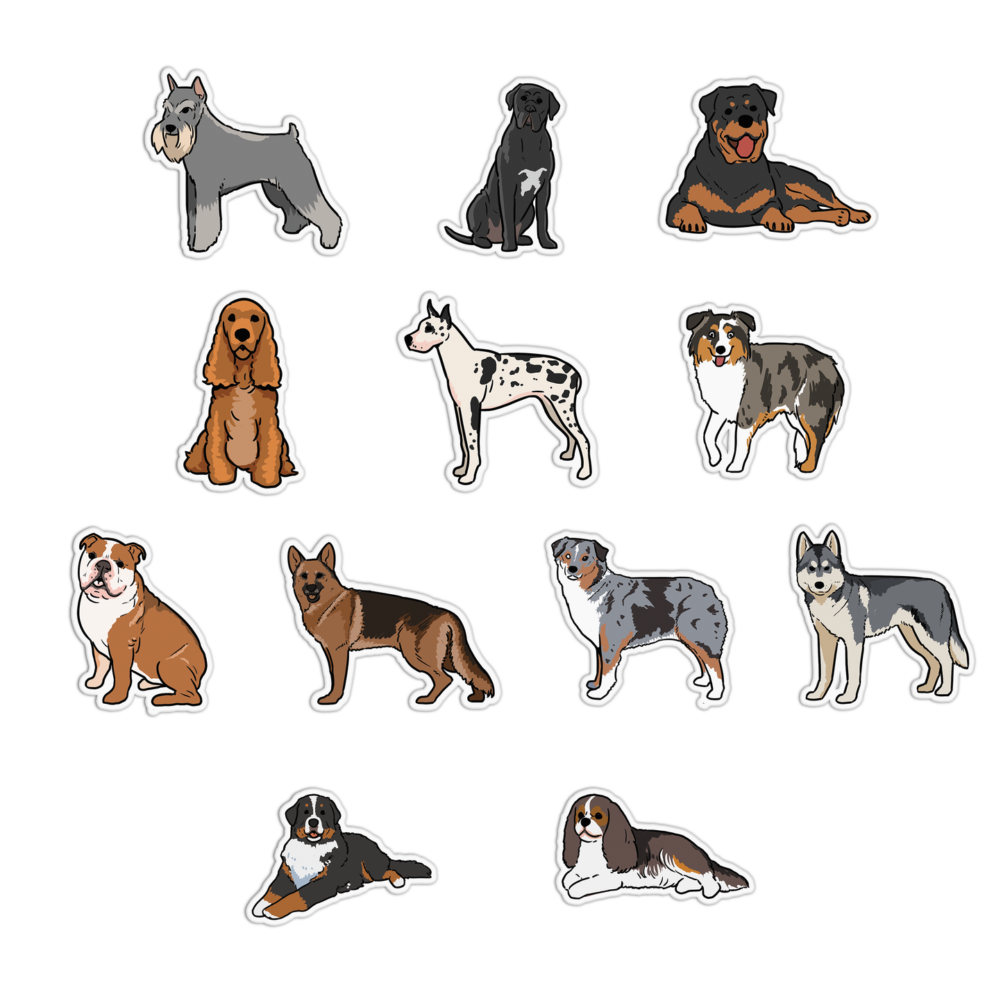 Dogs Stickers Sheet