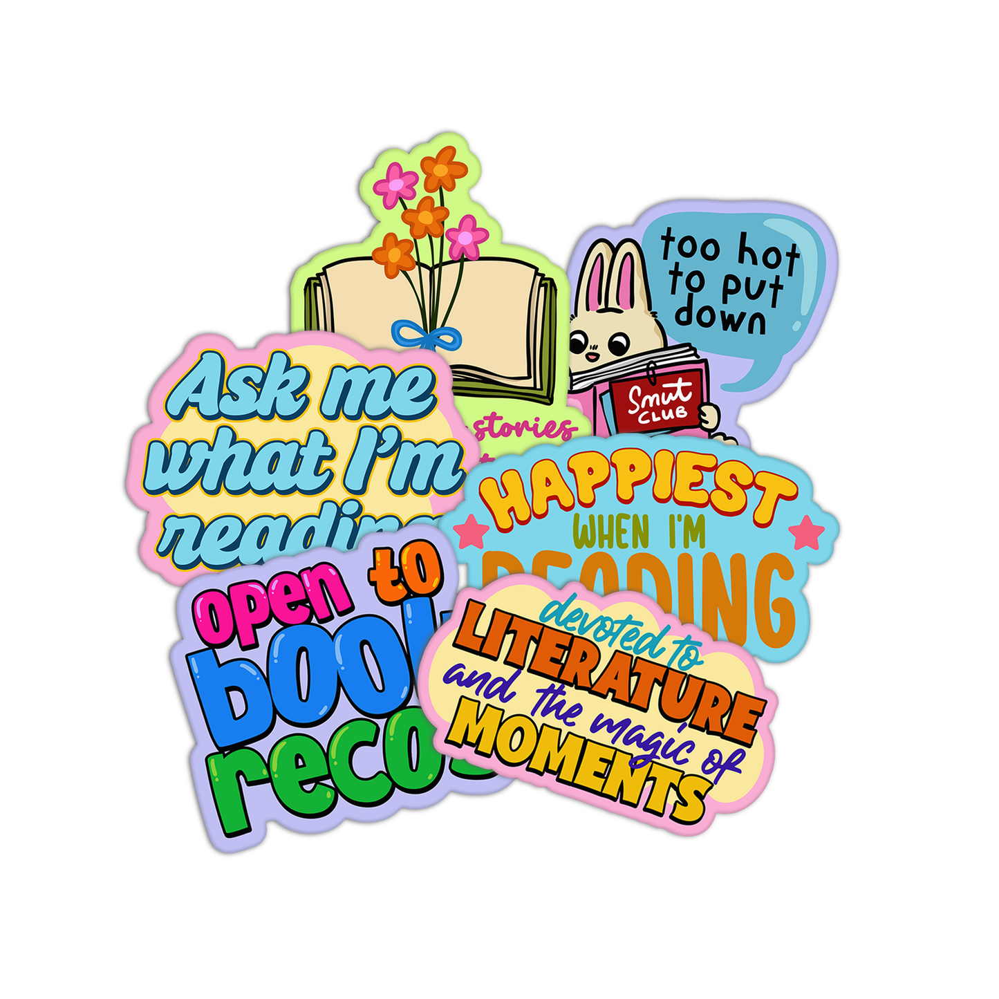 Books And Reading Stickers Sheet