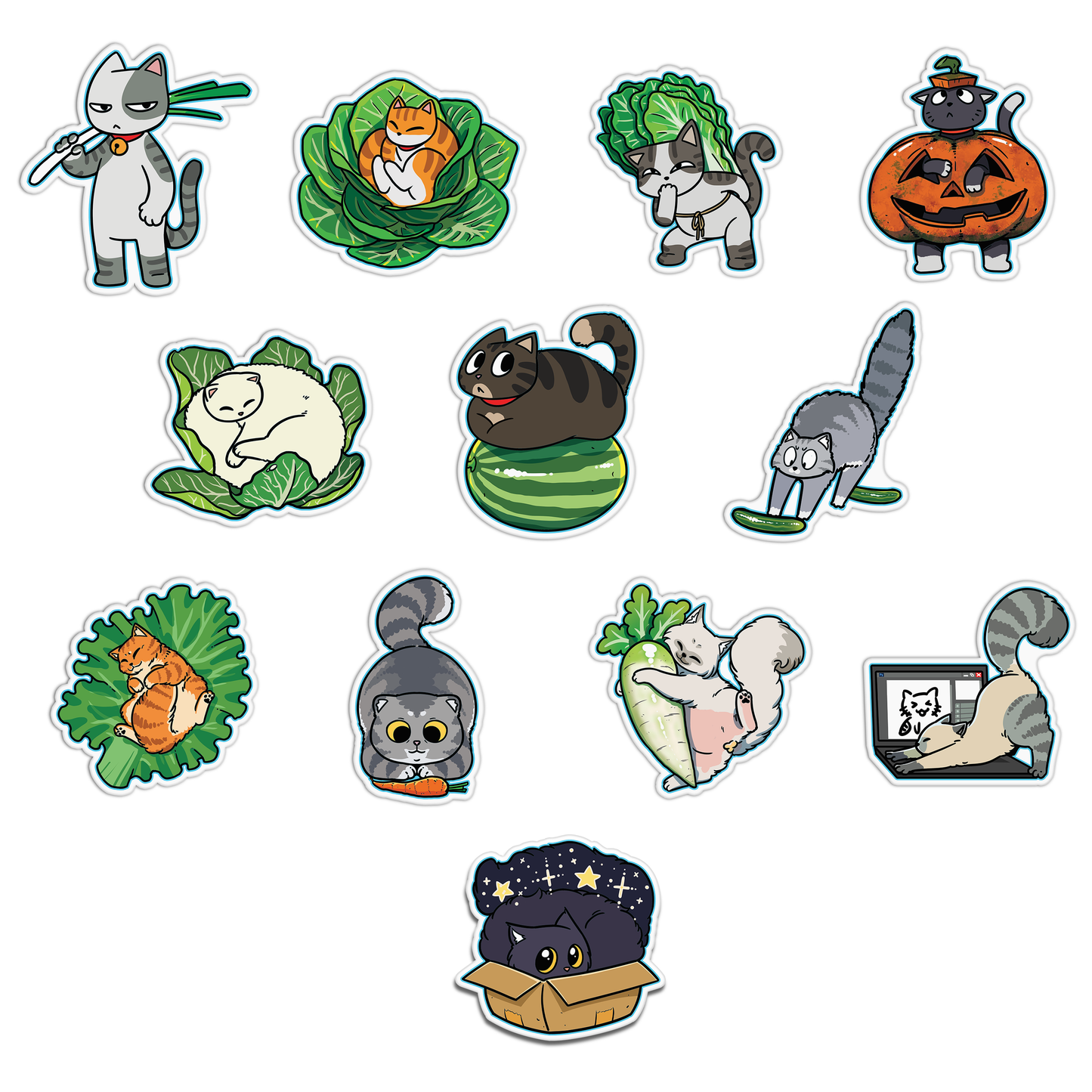 Cats  Stickers Sheet