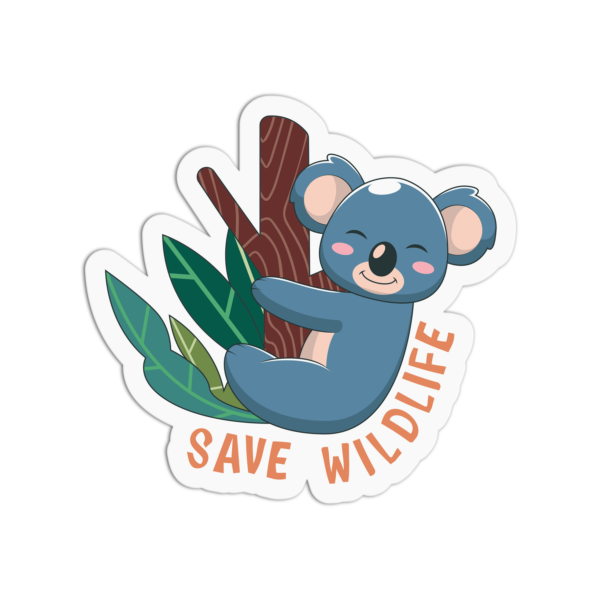 Koala Wildlife Textured Stickers