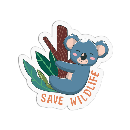 Koala Wildlife Textured Stickers