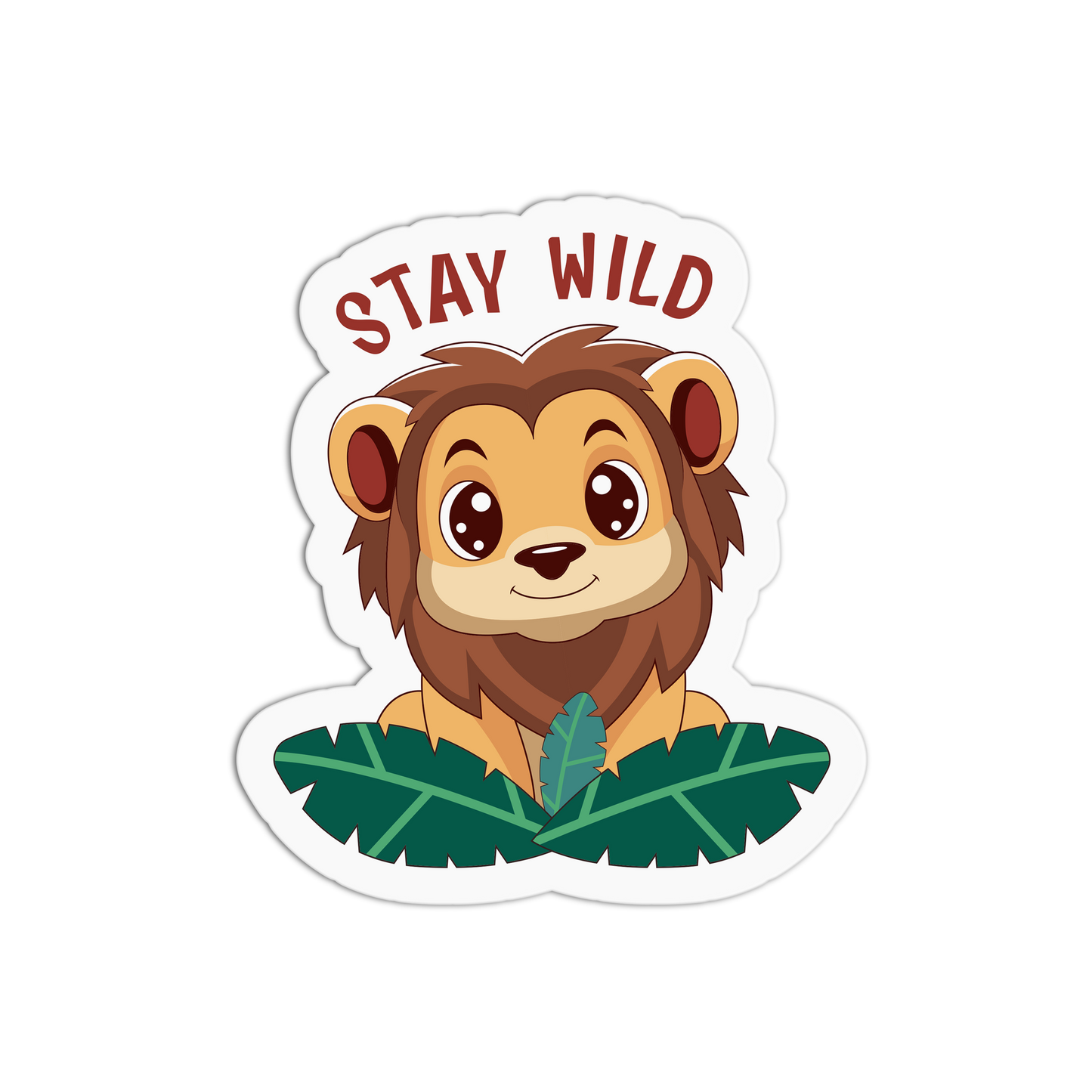 Lion Wildlife Textured Stickers
